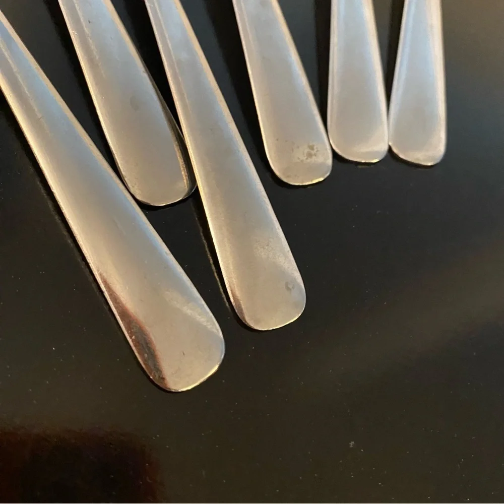 Set of 6 Vintage Oneida Thor Stainless Steel 6.25” Teaspoons 🥄
